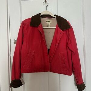 Gander Mountain Red Utility Jacket with Brown Accents